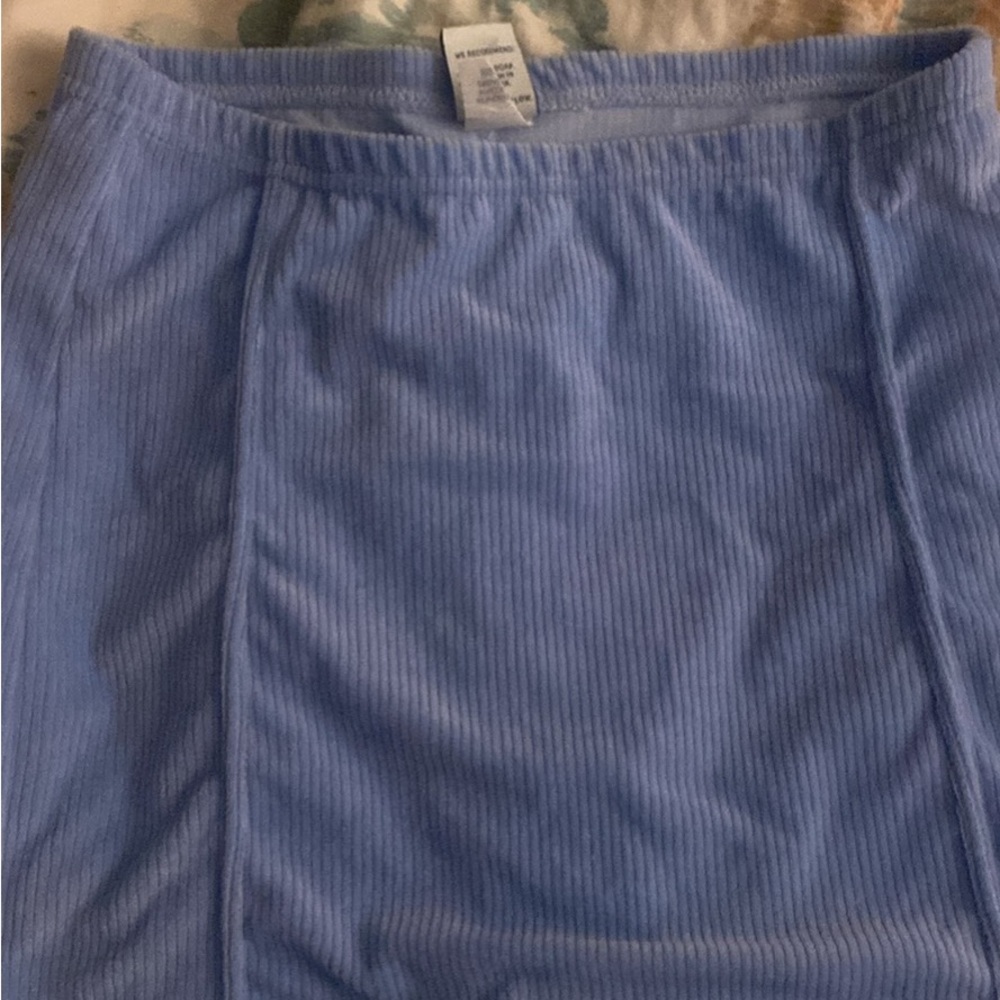 Blue Corduroy Skirt